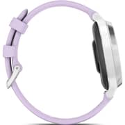 Garmin Lily 2 Active 33mm Monochrome Touch Display, Stylish Smartwatch, Silver with Purple Jasmine Band