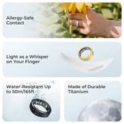 Ringconn Titanium Smart Ring Size 7 Silver