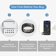 Ringconn Titanium Smart Ring Size 8 Silver