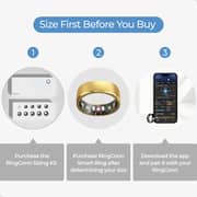 Ringconn Titanium Smart Ring Size 9 Gold