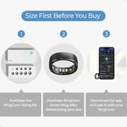Ringconn Titanium Smart Ring Size 11 Silver