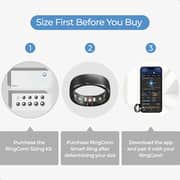 Ringconn Titanium Smart Ring Size 12 Black