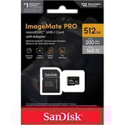 SanDisk Memory Card with Adapter 512GB Black SDSQXBD-512G-AW6KA