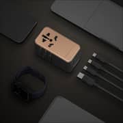 Momax 1 Pc 1-World 170W 4 Port Travel Adaptor Desert Titanium