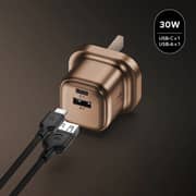 Momax 2 Port GaN 30W Charger Desert Titanium