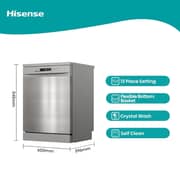 Hisense Free Standing Dishwasher HS622E90XSA
