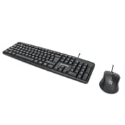 Manhattan Wired Keyboard and Optical Mouse Set - Black - KB707