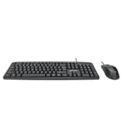 Manhattan Wired Keyboard and Optical Mouse Set - Black - KB707