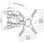 Beetec Double Arms Swivel TV Wall Mount Black