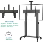 North Bayou Motorized TV Floor Stand Black