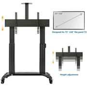 North Bayou Motorized TV Floor Stand Black