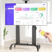 North Bayou Motorized TV Floor Stand Black