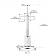 North Bayou Motorized TV Floor Stand Black
