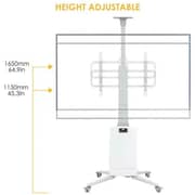 North Bayou Motorized TV Floor Stand Black