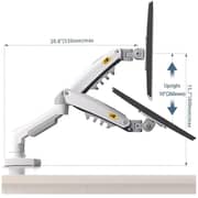North Bayou Gas Spring Monitor Arm Wall Mount White