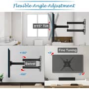 Beetec Single Arm Swivel TV Wall Mount Black
