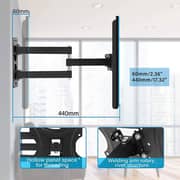 Beetec Single Arm Swivel TV Wall Mount Black