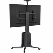 North Bayou Motorized TV Floor Stand Black