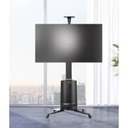 North Bayou Motorized TV Floor Stand Black