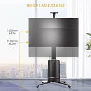 North Bayou Motorized TV Floor Stand Black