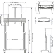 North Bayou Motorized TV Floor Stand Black