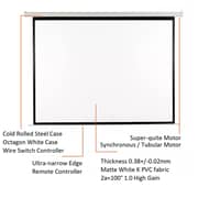 Beetec Projector Screen White