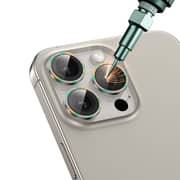 Green Lion Camo Lens Protector Natural Titanium iPhone 16 Pro/iPhone 16 Pro Max