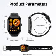Weofly Active 1.85″ TFT Display Smartwatch with Bluetooth Calling - Blue