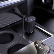 Powerology Dual Port Car Charger 1m Black