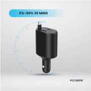 Powerology Dual Port Car Charger 1m Black
