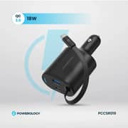 Powerology Dual Port Car Charger 1m Black