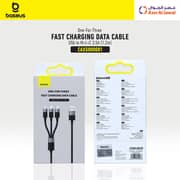 Baseus 3-in-1 USB Micro Type-C Lightning Cable 1.2m Black