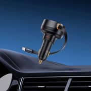 Baseus Car Charger C+Retractable iP Cable Black
