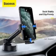 Baseus Suction Cup Car Mount With Base Black