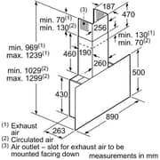 Siemens Built In Chimney Hood LC97FVW69B