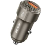 Porodo Dual Port Car Charger Titanium