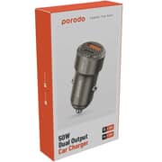 Porodo Dual Port Car Charger Titanium