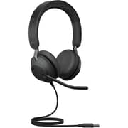 Jabra HSC131 Evolve2 40 Wired Over Ear Headset Black