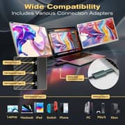 V2COM A0-S6 FHD Rotation Laptop Screen Extender 15.6inch