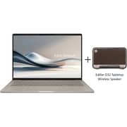 Asus Zenbook A14 OLED UX3407 (2025) Laptop - Snapdragon X Elite / 14inch / 1TB SSD / 32GB RAM / Windows 11 Home / English & Arabic Keyboard / Zabriskie Beige / Middle East Version - [UX3407RA-QD906W] + Edifier D32 Tabletop Wireless Speaker - Pre-order