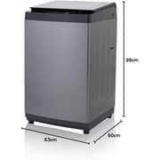 غسالة ملابس توشيبا أوتوماتيكية تعبئة علوية سعة 13 كيو جرام محرك إنفرتر فضي AW-DK1300KUPEG-SK
