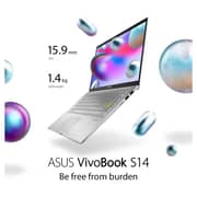 Asus VivoBook S14 S433FL-EB081T Laptop - Core i7 1.8GHz 8GB 512GB 2GB Win10 14inch FHD Dreamy White English/Arabic Keyboard