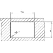 TEKA Radea Tegranite Sink with Two Bowls and Drainer - Radea R10 2B 750 M