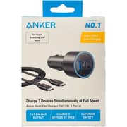 Anker Nano 3 Ports Car Charger Black