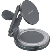 Porodo 3-in-1 MagSafe Wireless Charger Grey