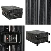 Viptour 3 Pcs Hard Side Luggage Trolley Set Black