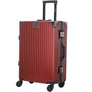 Viptour 3 Pcs PC Hard Side Luggage Trolley Set Wine