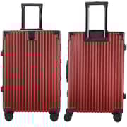 Viptour 3 Pcs PC Hard Side Luggage Trolley Set Wine