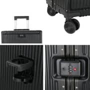 Viptour 3 Pcs Hard Side Luggage Trolley Black