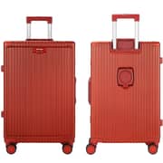 Viptour 3 Pcs PC Hard Side Luggage Trolley Set With Cup Holder Wine